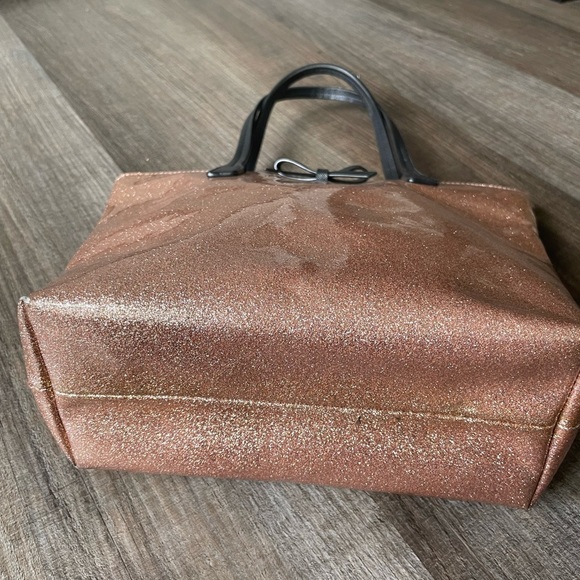 Kate Spade Pinkish Sparkle Tote With Black Bow - Picture 5 of 11